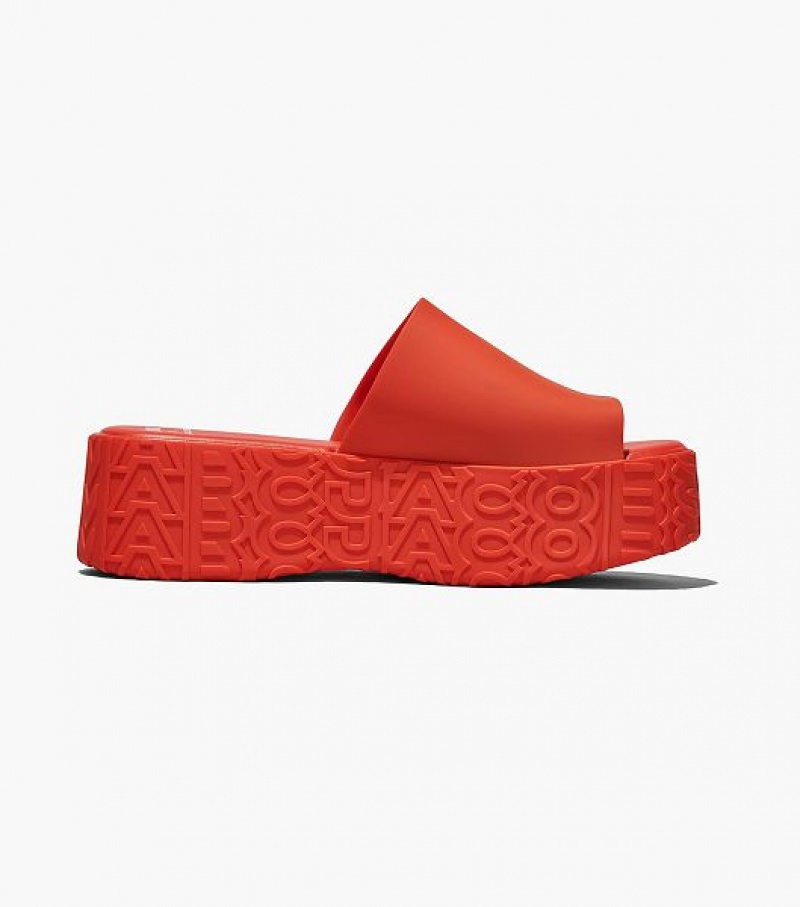 Orange Marc Jacobs Melissa x Marc Jacobs Becky Platform Women's Slides | 72694BNCF