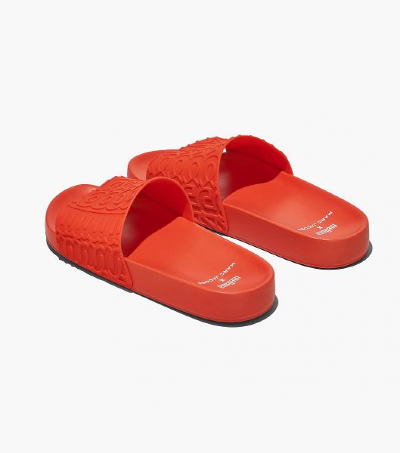 Orange Marc Jacobs Melissa x Marc Jacobs Women's Slides | 59307BHLP