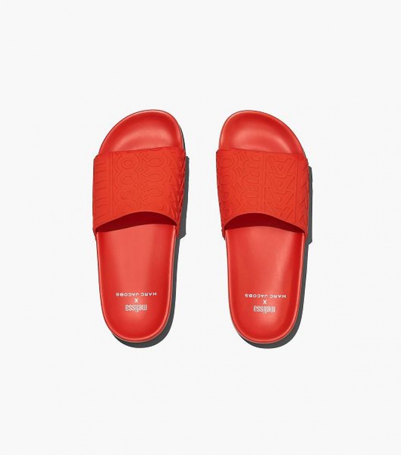 Orange Marc Jacobs Melissa x Marc Jacobs Women's Slides | 59307BHLP