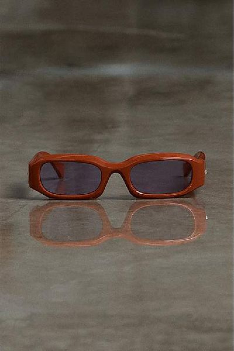 Orange Marc Jacobs Rectangular Heaven Sunglasses | 19758LMPB