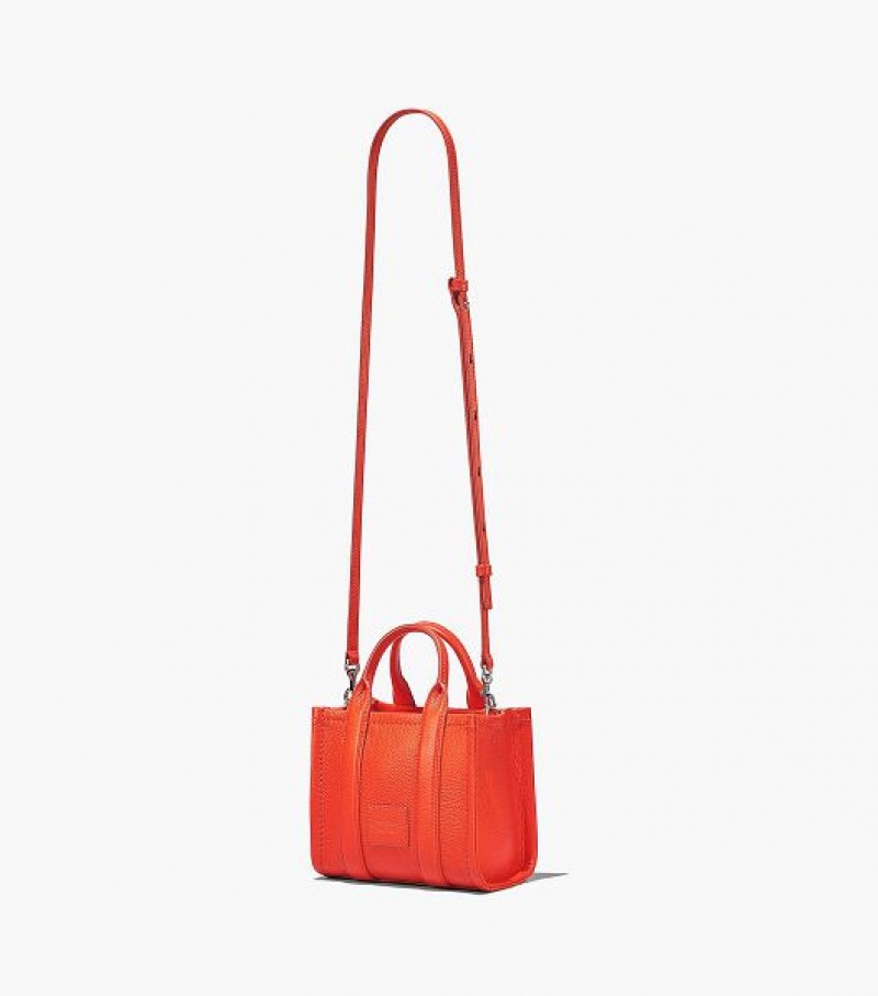 Orange Marc Jacobs The Leather Mini Women's Tote Bags | 09712ZPOK