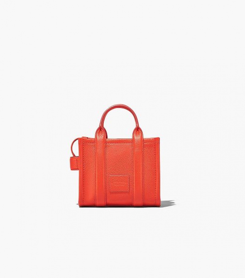 Orange Marc Jacobs The Leather Mini Women's Tote Bags | 09712ZPOK