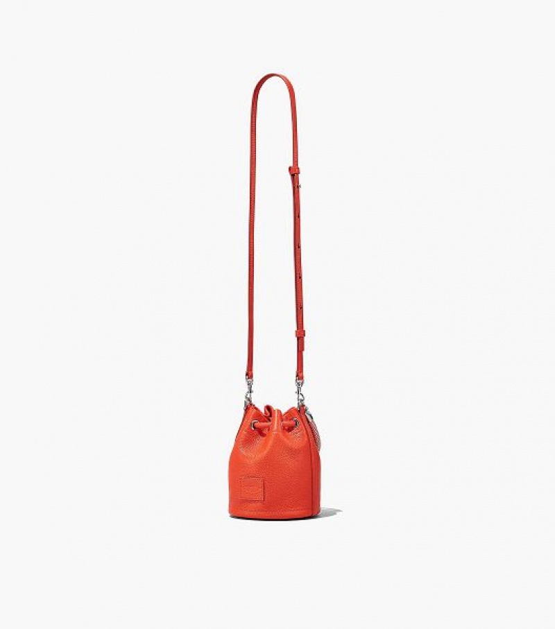 Orange Marc Jacobs The Leather Mini Women's Bucket Bags | 42916TWXJ