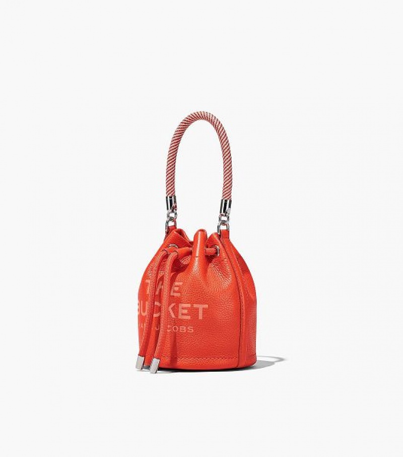 Orange Marc Jacobs The Leather Mini Women's Bucket Bags | 42916TWXJ