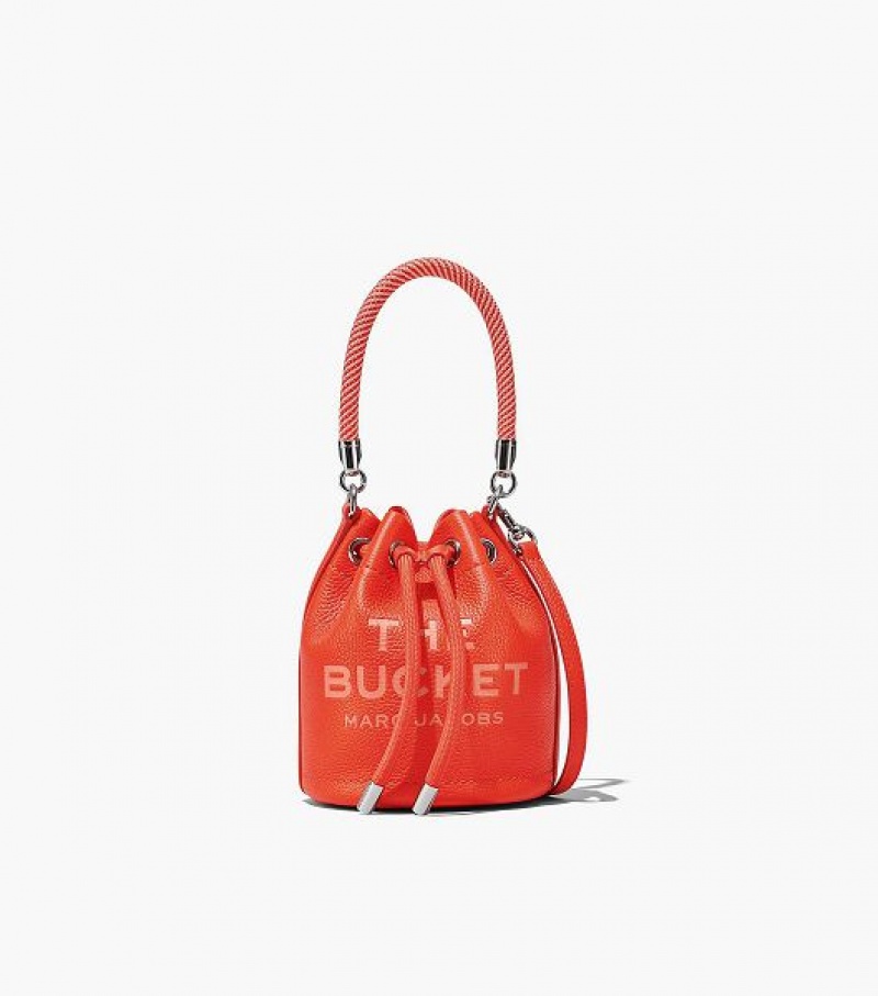 Orange Marc Jacobs The Leather Mini Women\'s Bucket Bags | 42916TWXJ