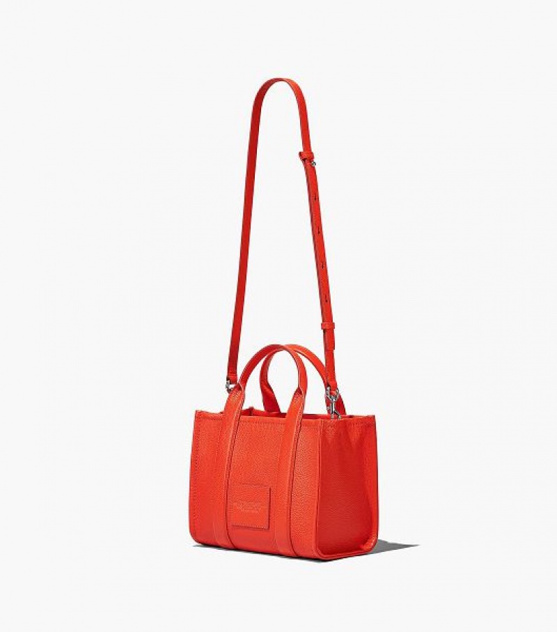 Orange Marc Jacobs The Leather Small Women's Tote Bags | 04296NFSU