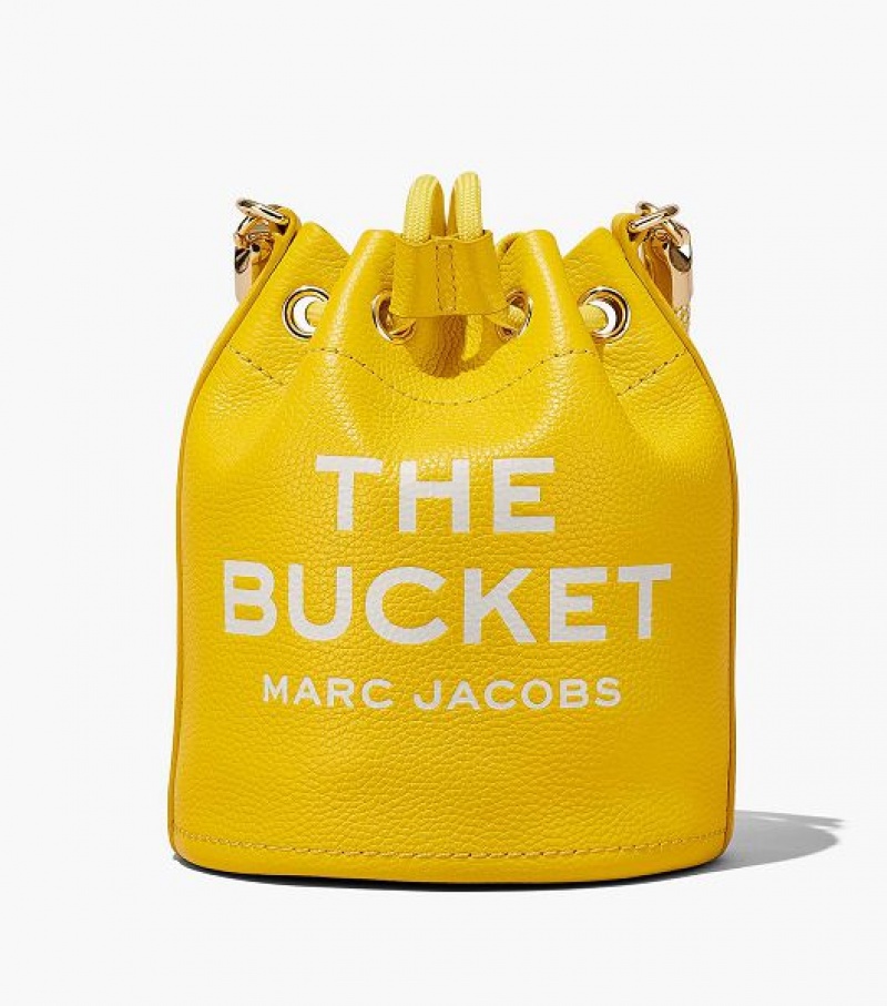 Orange Marc Jacobs The Leather Women's Bucket Bags | 18692JMXZ