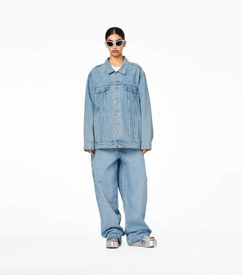 Orange / Blue Marc Jacobs The Denim Trucker Women's Jackets | 53820DWFC