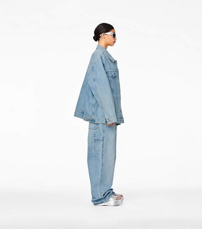 Orange / Blue Marc Jacobs The Denim Trucker Women's Jackets | 53820DWFC