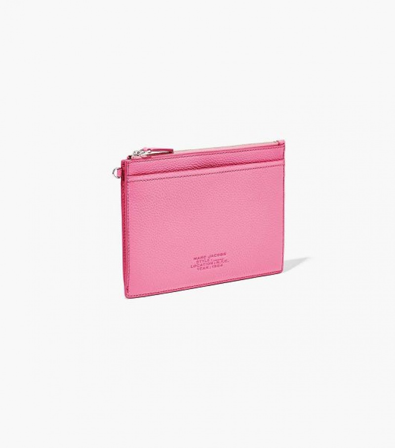 Pink Marc Jacobs The Leather Small Wristlet Women's Wallets | 41307WKLM