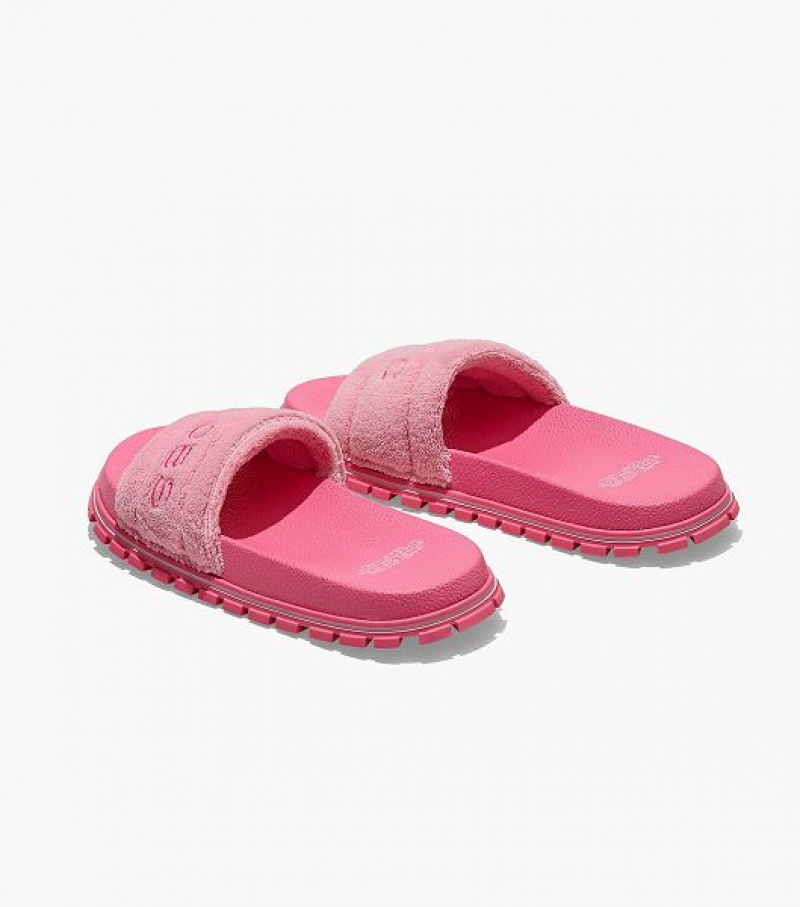 Pink Marc Jacobs The Terry Women's Slides | 89750KBXI