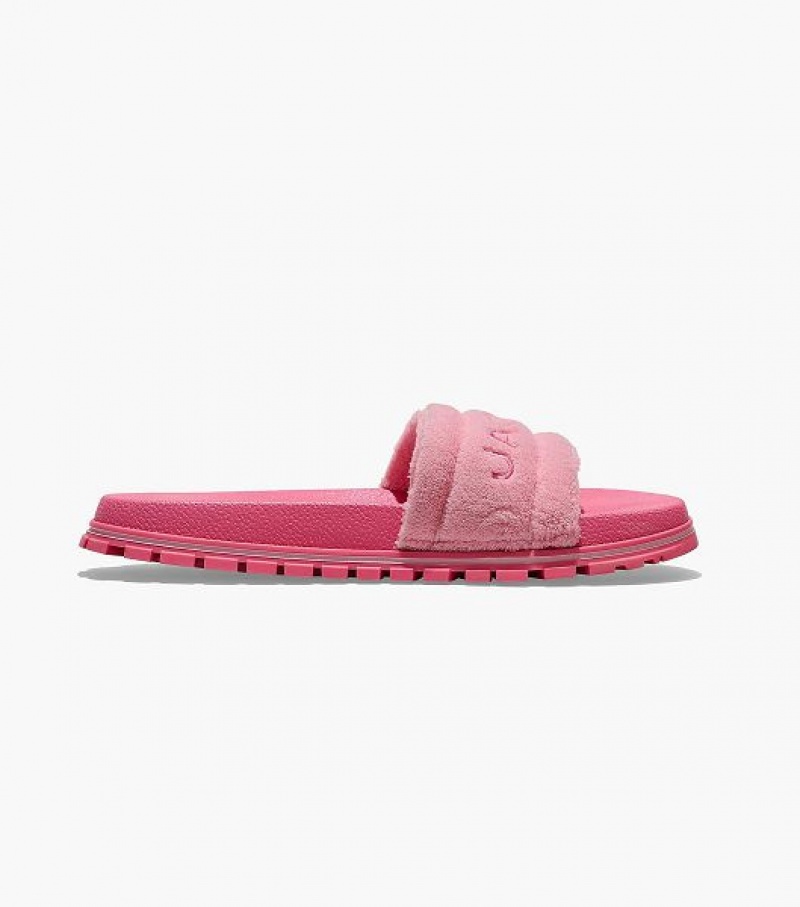 Pink Marc Jacobs The Terry Women's Slides | 89750KBXI