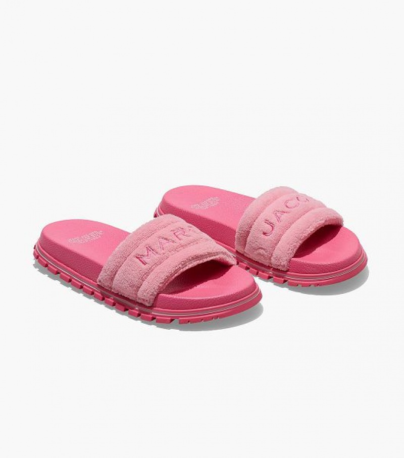 Pink Marc Jacobs The Terry Women\'s Slides | 89750KBXI