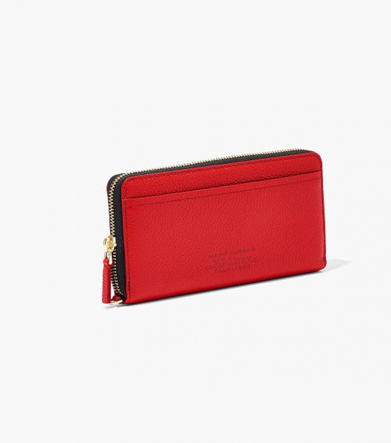 Red Marc Jacobs The Leather Continental Women's Wallets | 14983DGSV