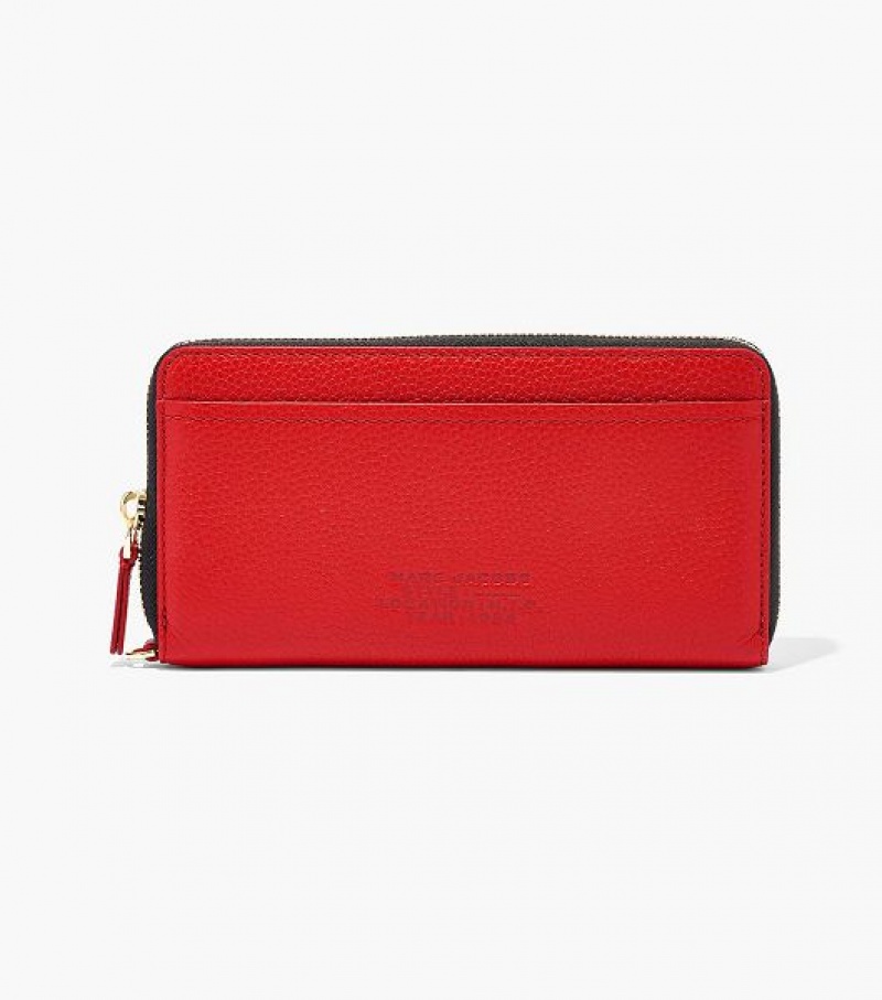 Red Marc Jacobs The Leather Continental Women's Wallets | 14983DGSV