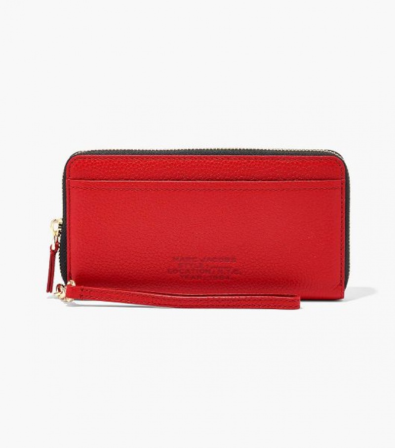 Red Marc Jacobs The Leather Continental Women\'s Wallets | 14983DGSV