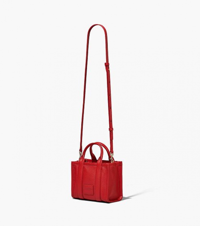 Red Marc Jacobs The Leather Mini Women's Tote Bags | 79103NMJG