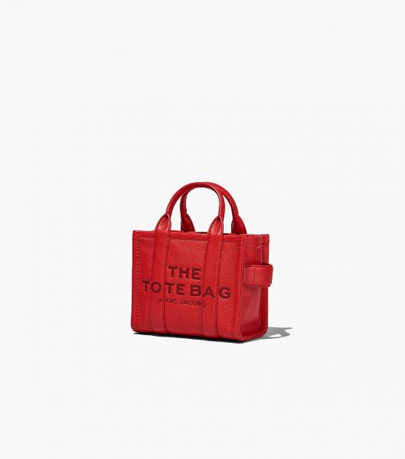 Red Marc Jacobs The Leather Mini Women's Tote Bags | 79103NMJG