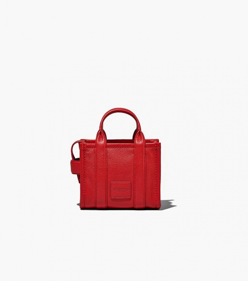 Red Marc Jacobs The Leather Mini Women's Tote Bags | 79103NMJG