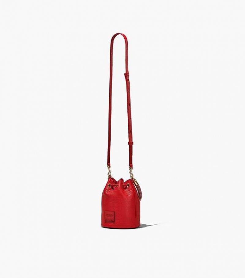 Red Marc Jacobs The Leather Mini Women's Bucket Bags | 86107LVQD