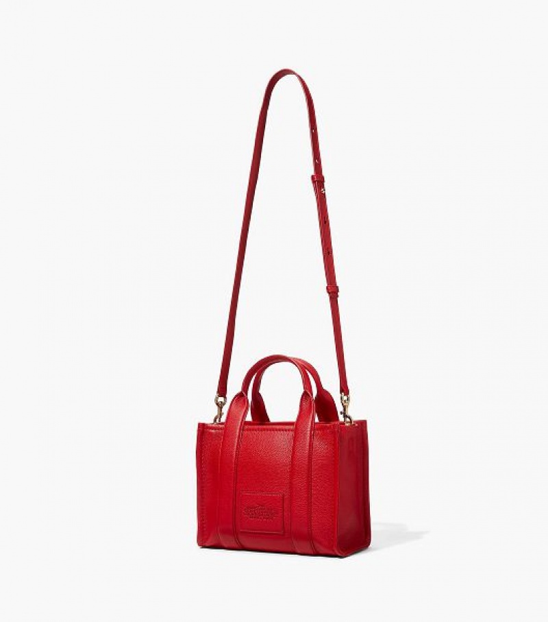 Red Marc Jacobs The Leather Small Women's Tote Bags | 07213UDWH