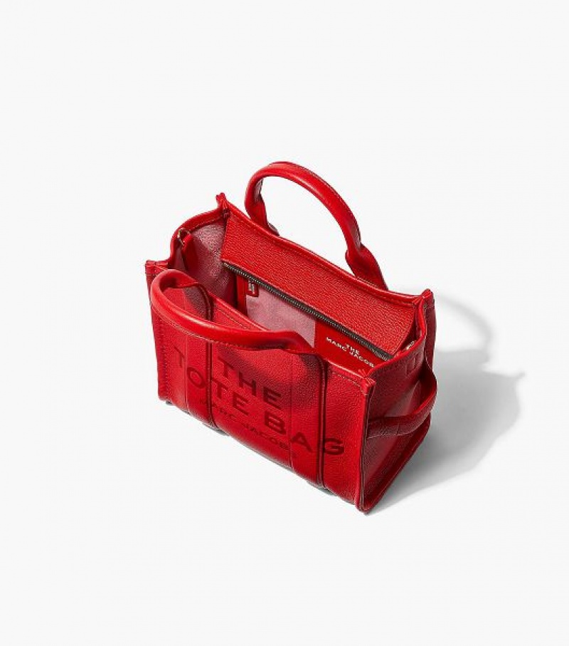 Red Marc Jacobs The Leather Small Women's Tote Bags | 07213UDWH