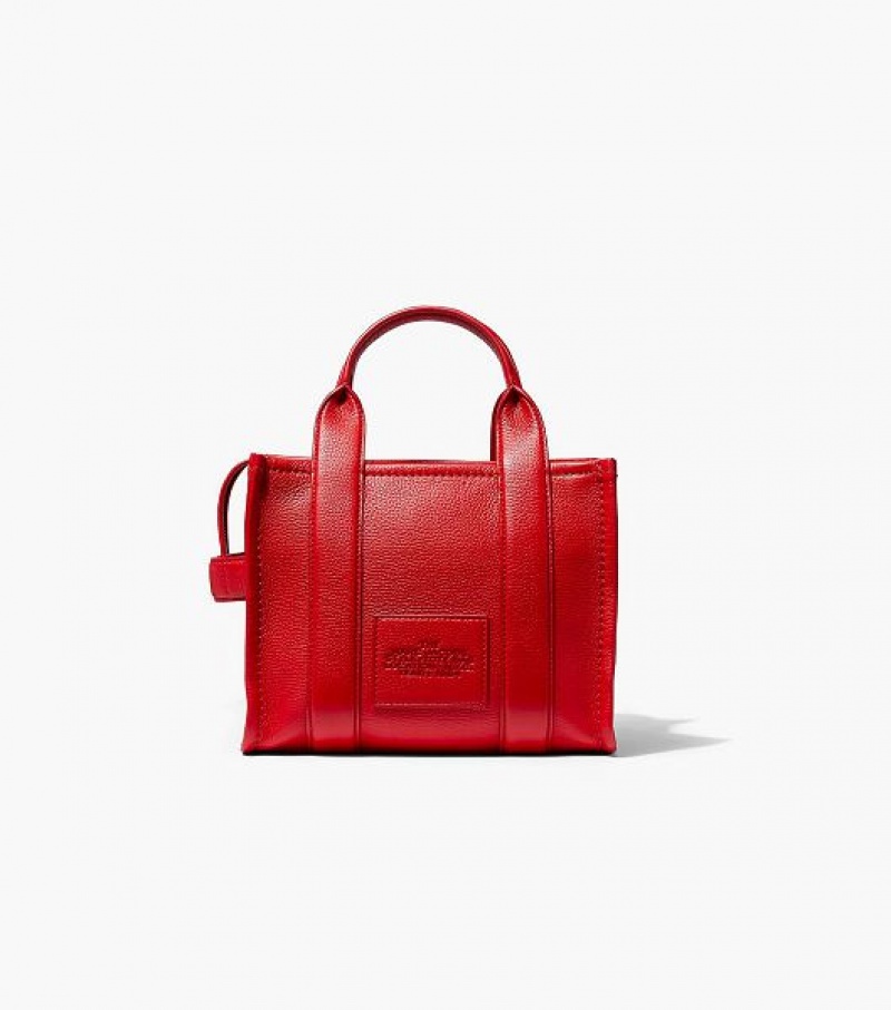 Red Marc Jacobs The Leather Small Women's Tote Bags | 07213UDWH