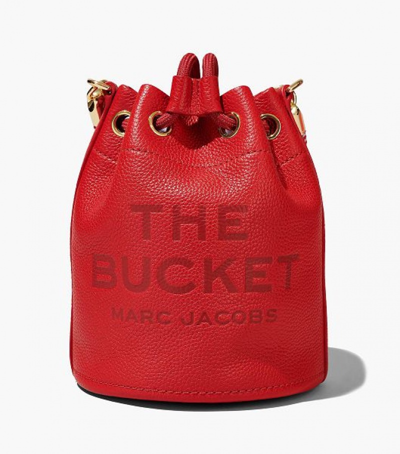 Red Marc Jacobs The Leather Women's Bucket Bags | 29467COFX