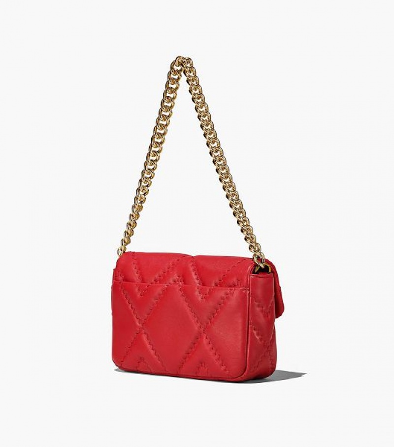 Red Marc Jacobs The Quilted Leather J Marc Women's Shoulder Bags | 09564JPLF