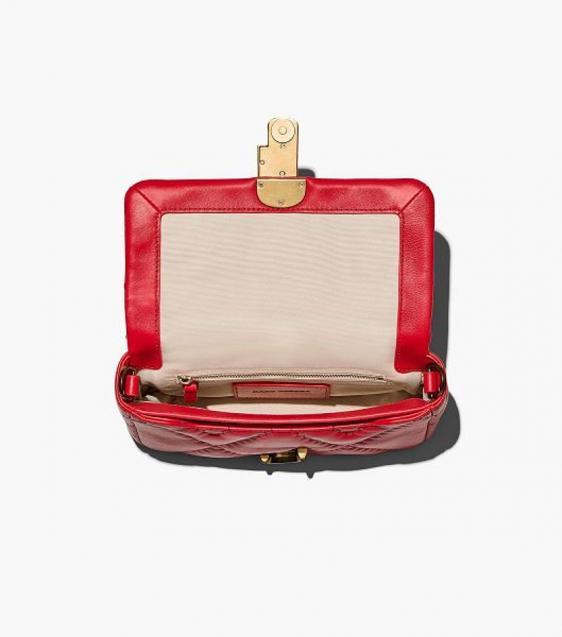 Red Marc Jacobs The Quilted Leather J Marc Women's Shoulder Bags | 09564JPLF