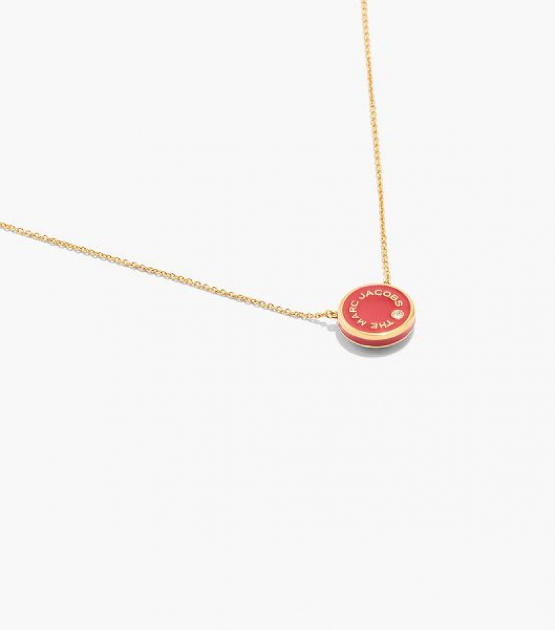 Red / Gold Marc Jacobs The Medallion Women's Pendants | 02345BGDT