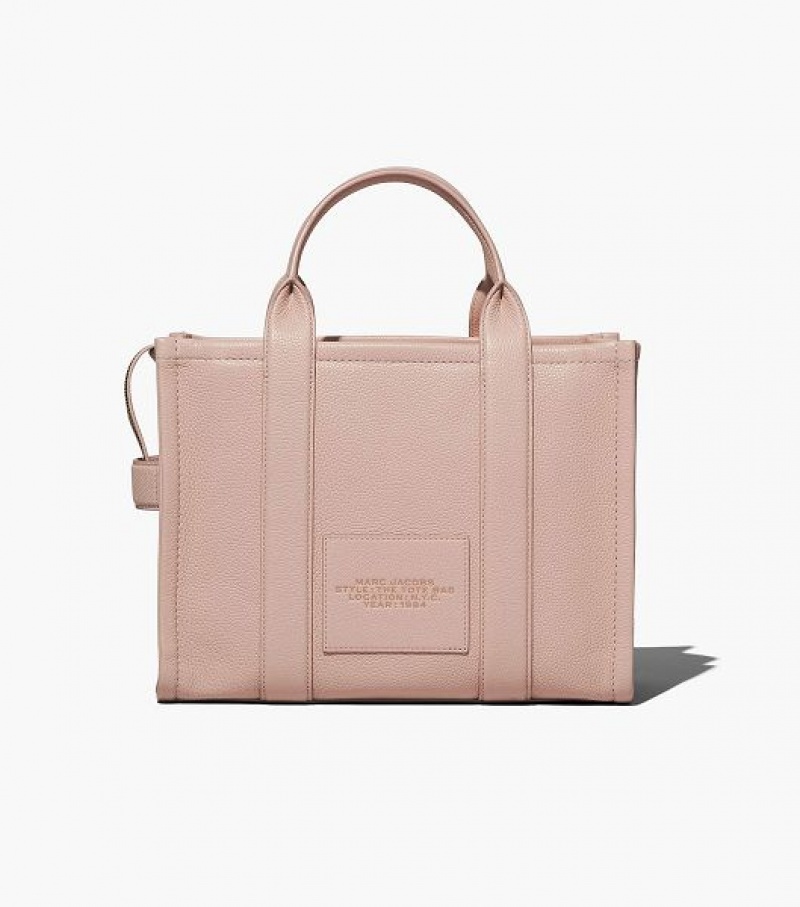 Rose Marc Jacobs The Leather Medium Women's Tote Bags | 72108EBXS