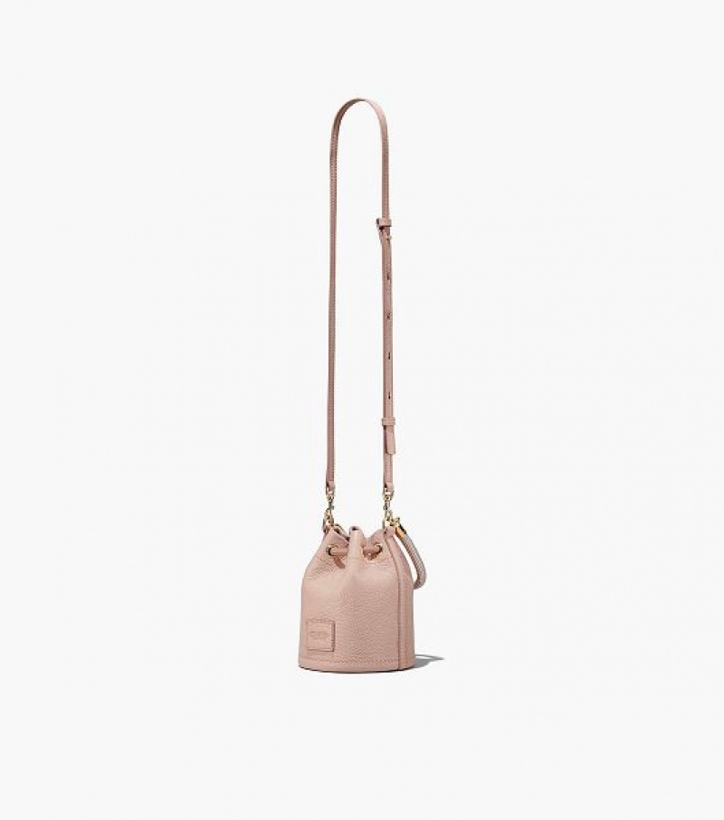 Rose Marc Jacobs The Leather Mini Women's Bucket Bags | 37562MRVK