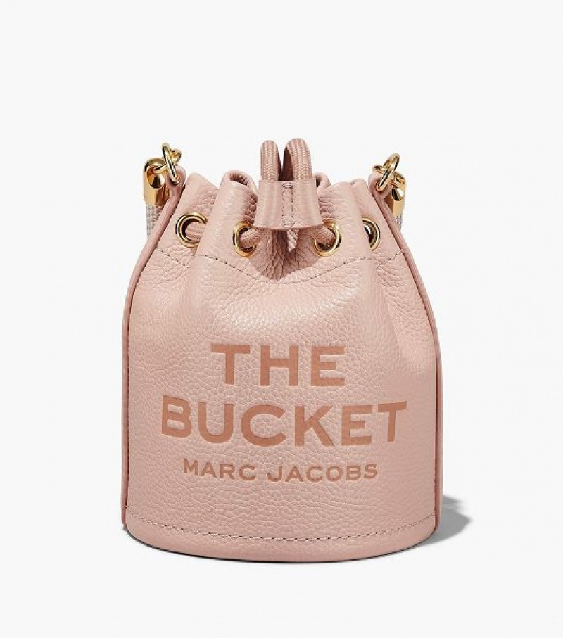 Rose Marc Jacobs The Leather Mini Women's Bucket Bags | 37562MRVK