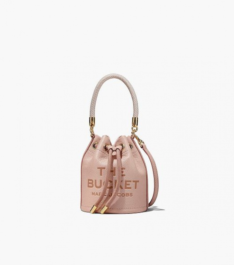 Rose Marc Jacobs The Leather Mini Women\'s Bucket Bags | 37562MRVK