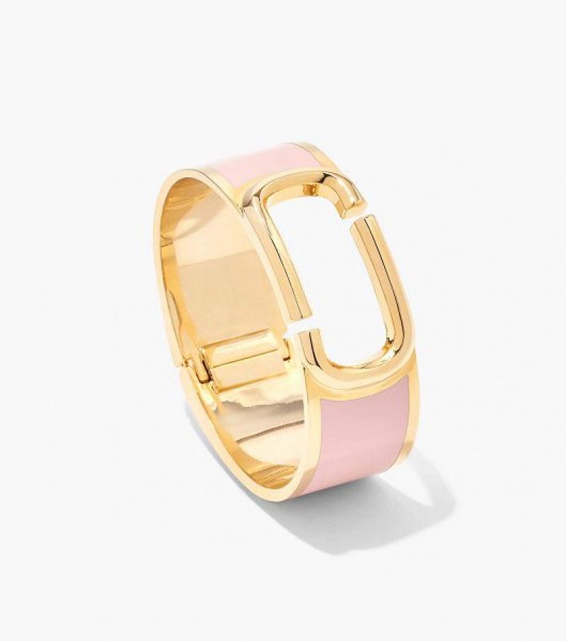 Rose / Gold Marc Jacobs The J Marc Large Hinge Women's Bangles | 95843MWVD