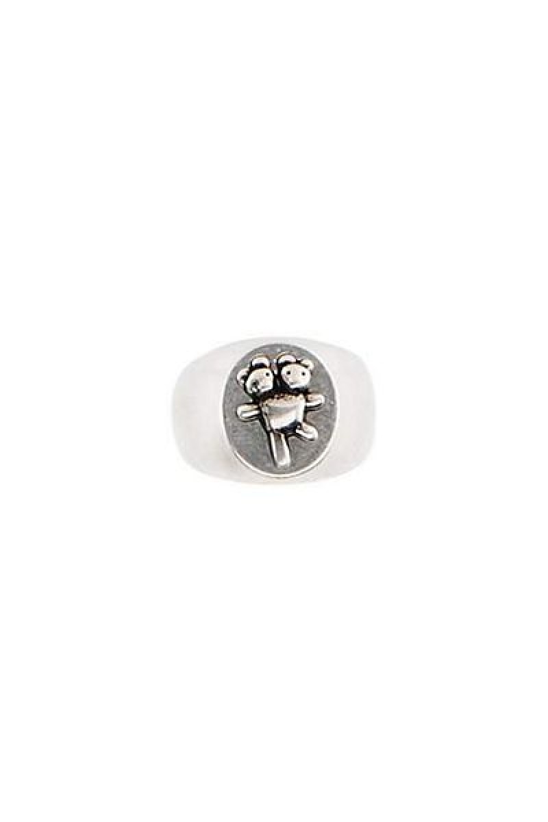 Silver Marc Jacobs Bear Crest Heaven Ring | 74825IZNY