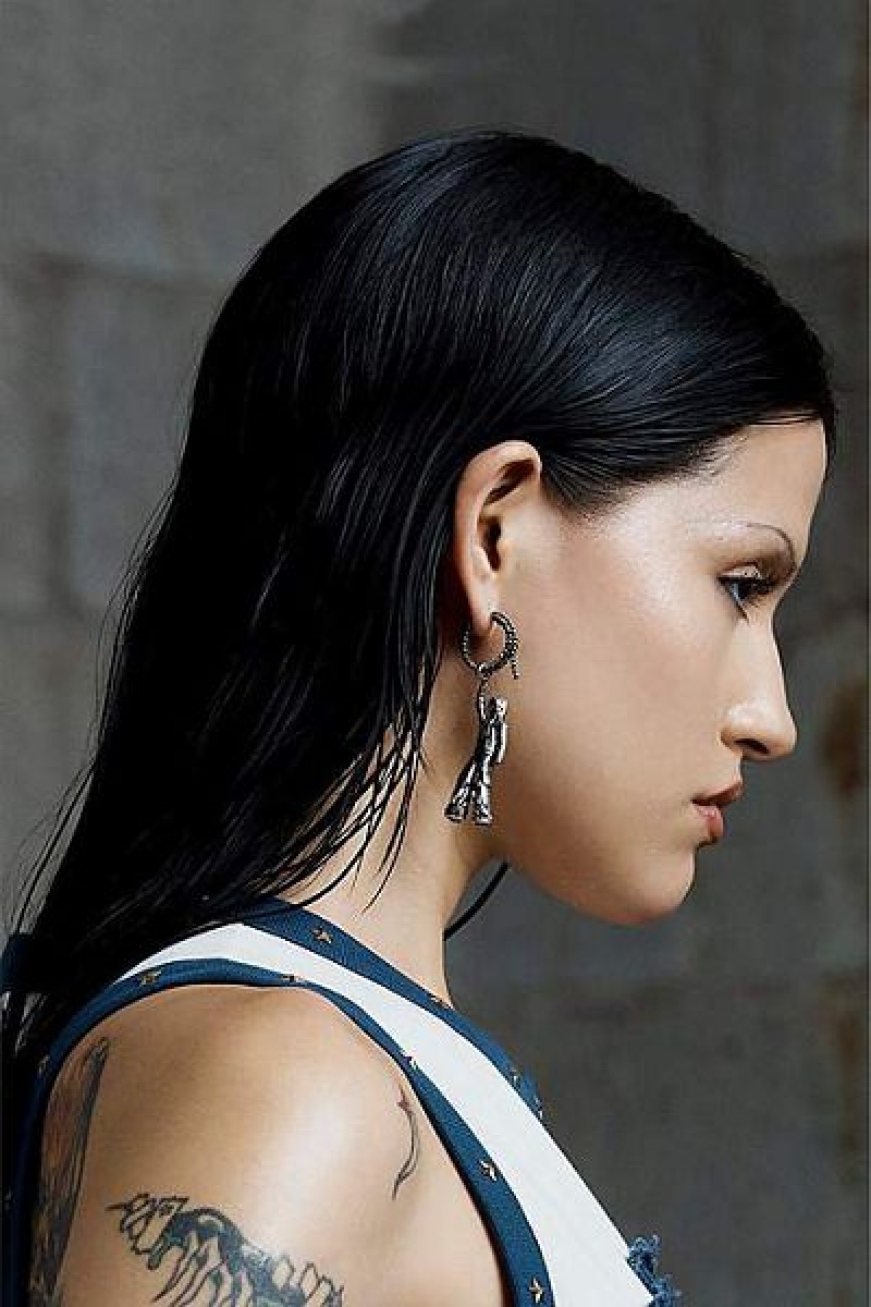 Silver Marc Jacobs Cowboy Heaven Earrings | 86072ACYN