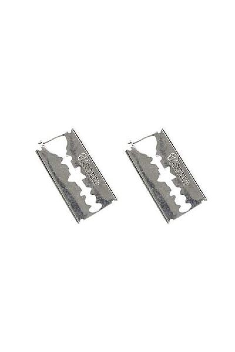 Silver Marc Jacobs Razor Blade Heaven Earrings | 54801YHMS