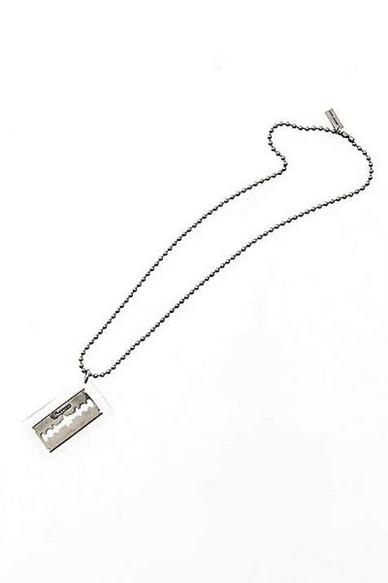 Silver Marc Jacobs Razor Blade Heaven Necklaces | 32891PHRE