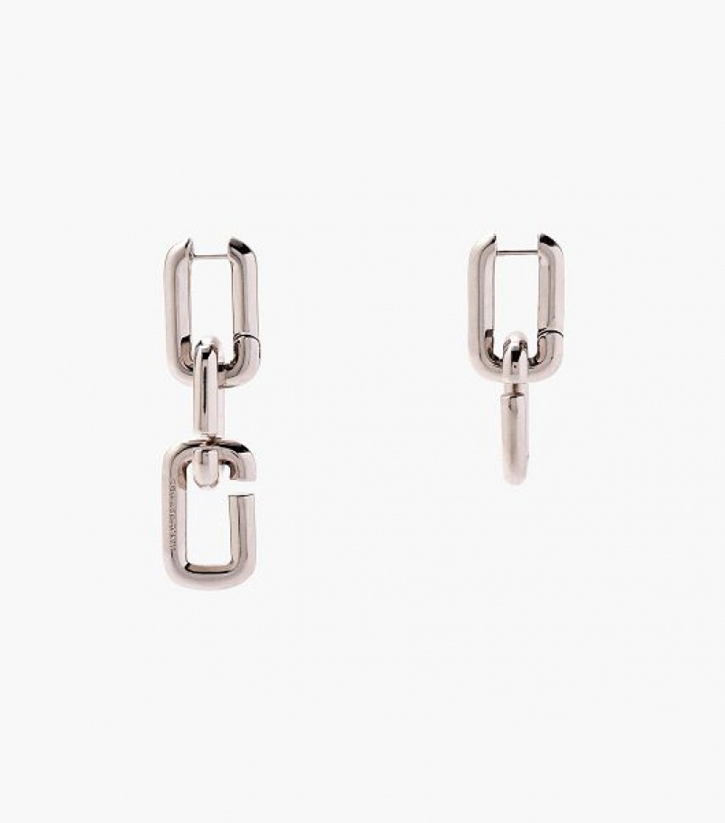 Silver Marc Jacobs The J Marc Chain Link Women's Ring | 31608RHBY