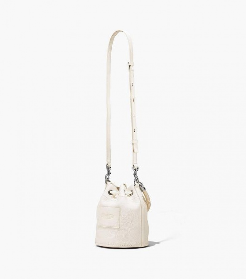 Silver Marc Jacobs The Leather Women's Bucket Bags | 20368RQYT