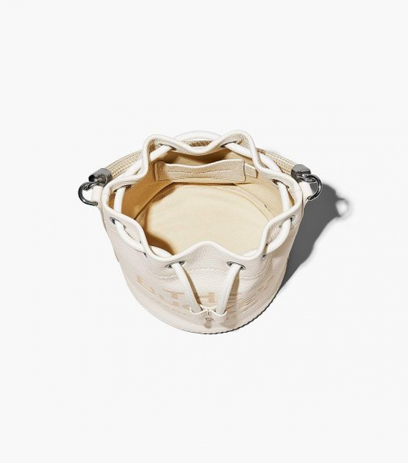 Silver Marc Jacobs The Leather Women's Bucket Bags | 20368RQYT