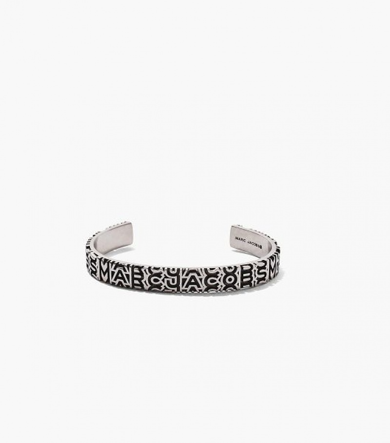 Silver Marc Jacobs The Monogram Engraved Women\'s Bracelets | 30276NIGA