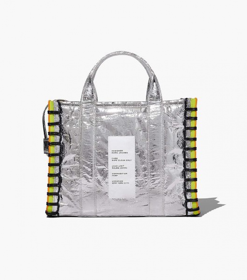 Silver Marc Jacobs The Tarp Medium Women's Tote Bags | 38409SRDP