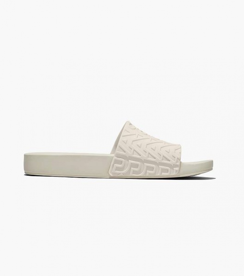 White Marc Jacobs Melissa x Marc Jacobs Women's Slides | 75361SIMZ