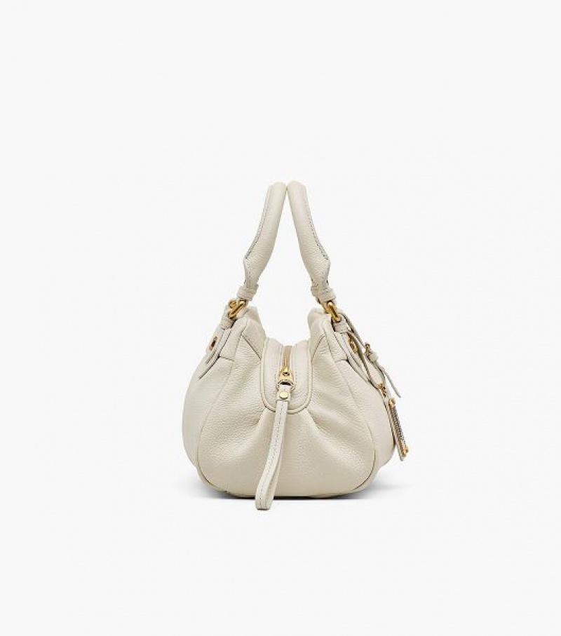 White Marc Jacobs Re-Edition Baby Groovee Women's Tote Bags | 60384VXCW