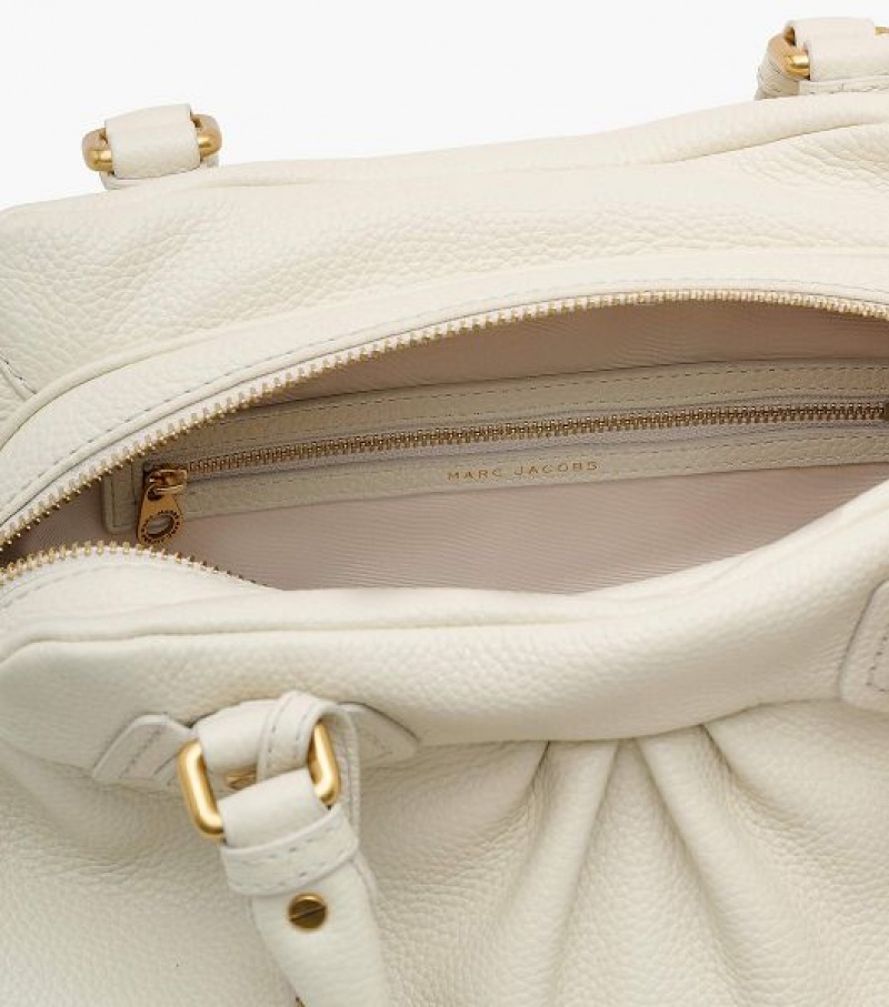 White Marc Jacobs Re-Edition Baby Groovee Women's Tote Bags | 60384VXCW