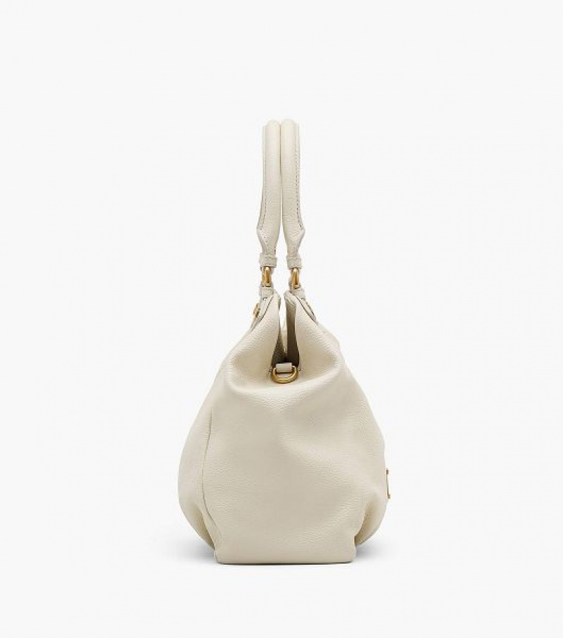 White Marc Jacobs Re-Edition Fran Women's Tote Bags | 95641BFUT