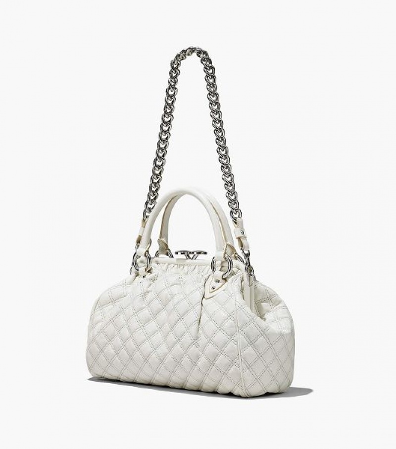 White Marc Jacobs Re-Edition Quilted Leather Women's Shoulder Bags | 59027DPHQ